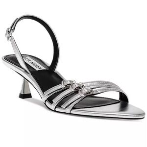 Silver Women's Rapture Strappy Kitten-Heel Sandals